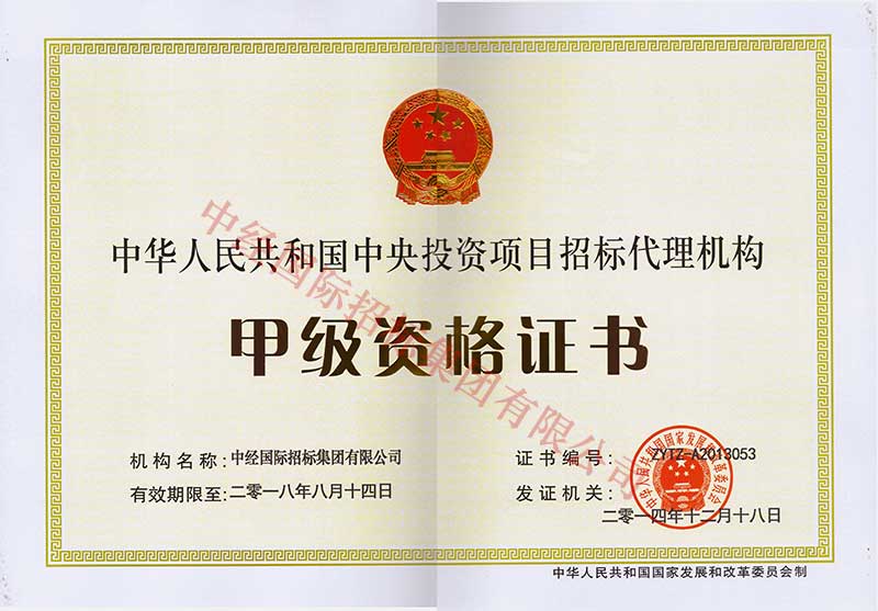 中央投资甲级正本 中央投资甲级正本